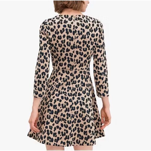 NWT KATE SPADE - Forest Feline Jacquard Animal Print Dress Size 4 - Picture 3 of 16